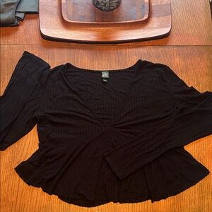 Wild Fable Black Long Sleeve Top